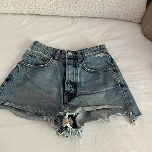 Zara Highwaisted Denim Shorts